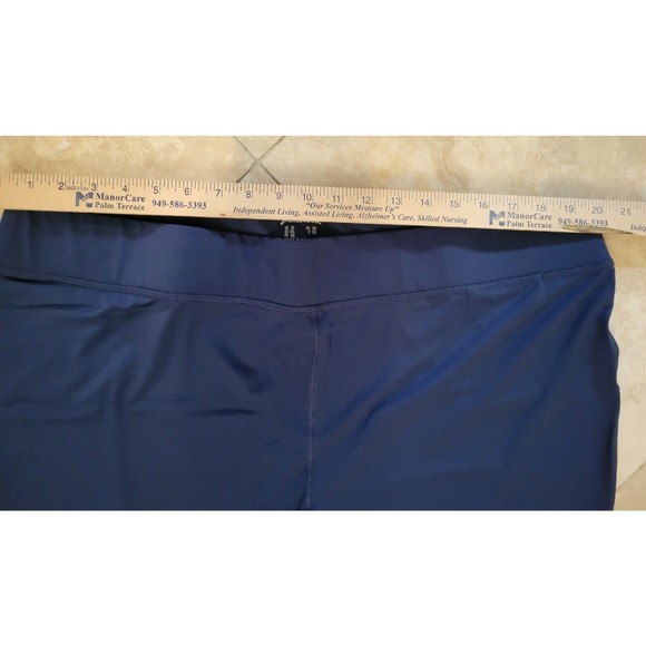 Susan Lucci Collection Ankle Leggings Pants Mesh details Navy Plus Size 2XL - Picture 6 of 8